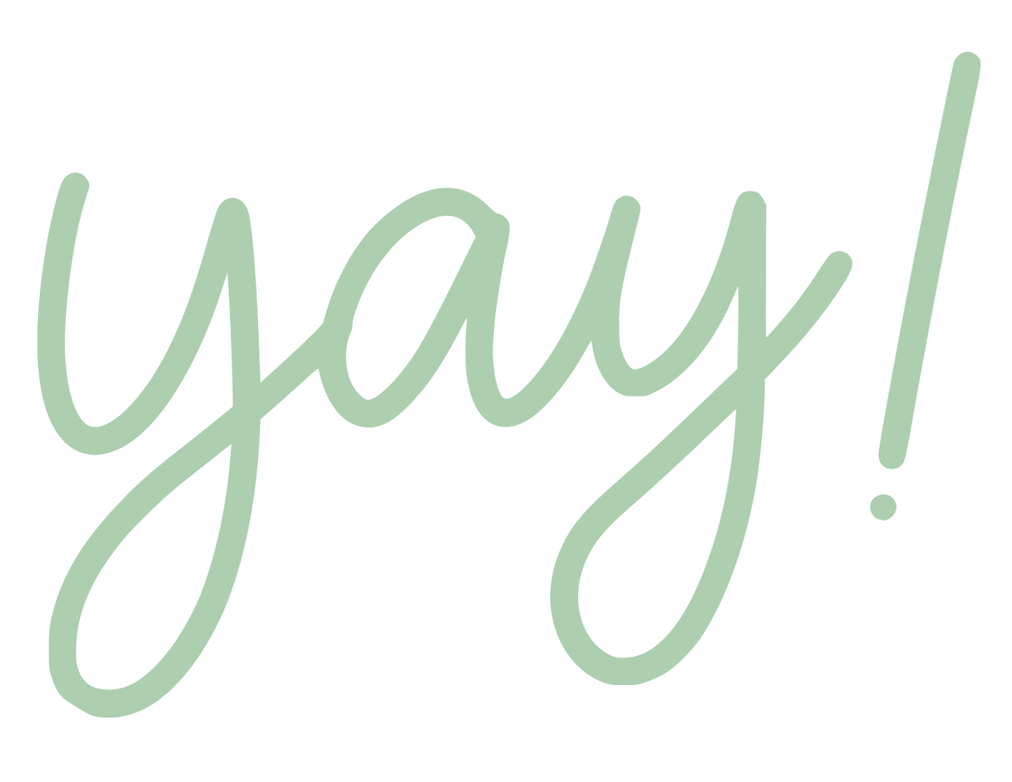 'yay!' text