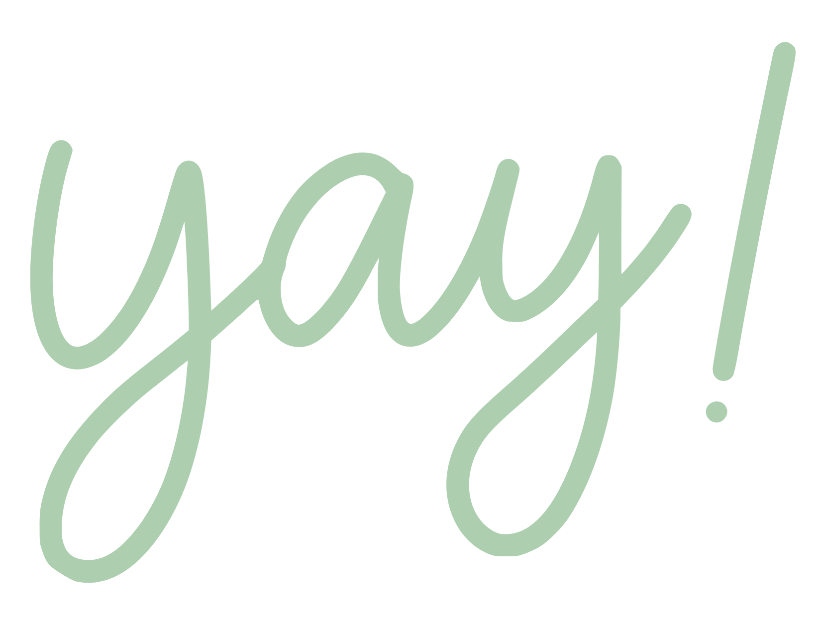'yay!' text