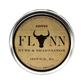 coffee rubs and seasonings in a tin circular shape can shown from the top down