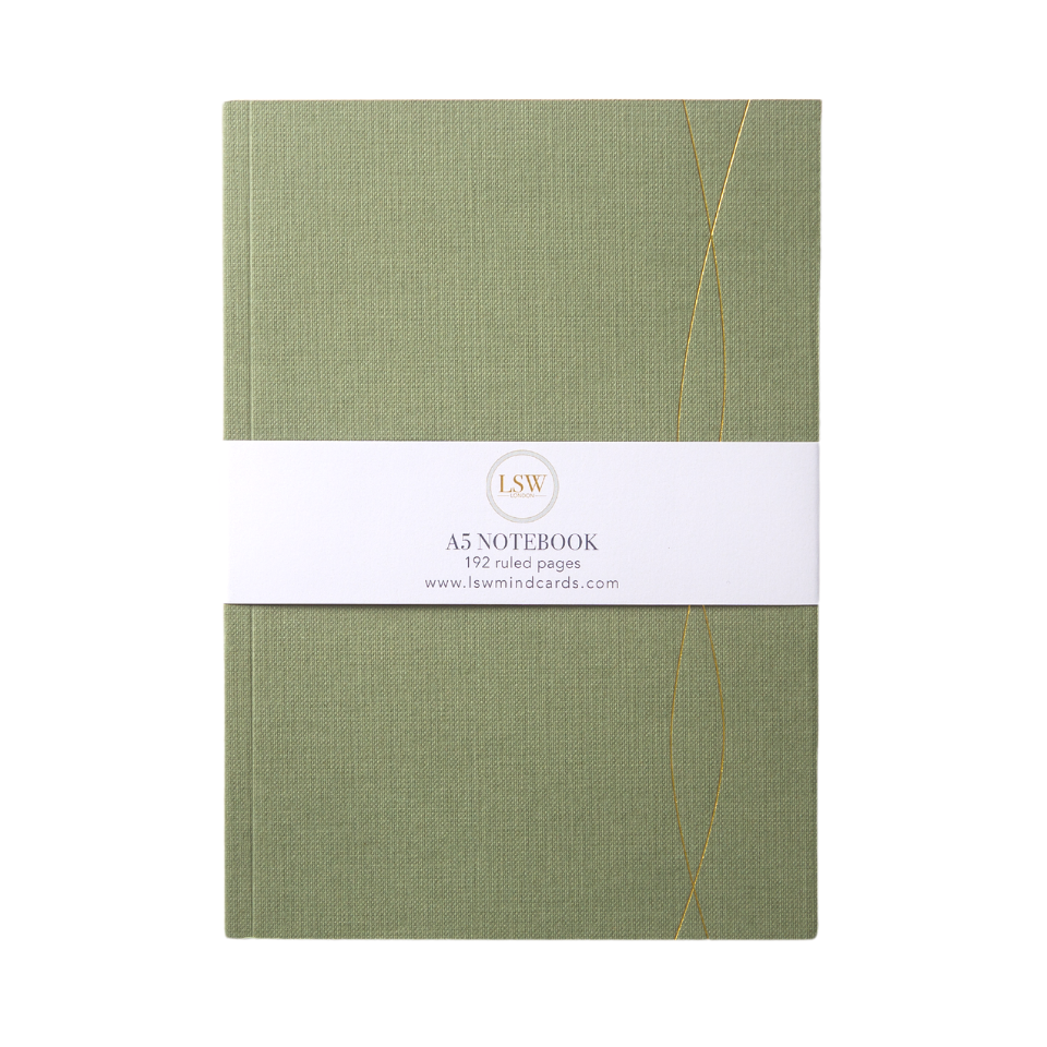faded grey notebook