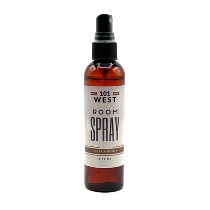 room spray; clean cotton scent; centrally placed on a transparent background